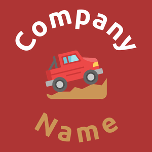 Jeep logo on a Medium Carmine background - Automobile & Véhicule