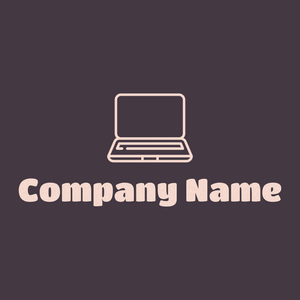 Laptop logo on a Purple Taupe background - Handel & Beratung