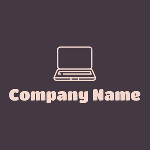 Laptop logo on a Purple Taupe background - Negócios & Consultoria