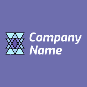 Overlapping logo on a Chetwode Blue background - Abstrait