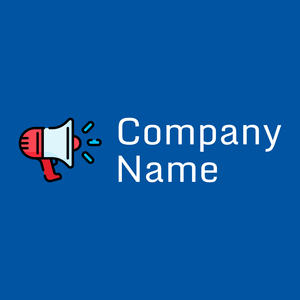 Megaphone logo on a Cobalt background - Abstracto