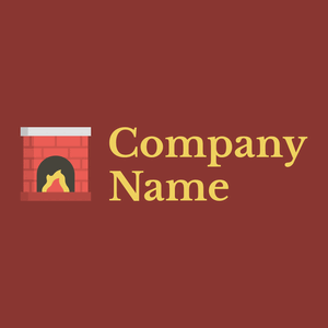 Burnt Sienna Chimney on a Old Brick background - Móveis