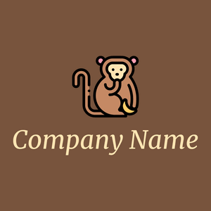 Monkey logo on a Old Copper background - Animales & Animales de compañía