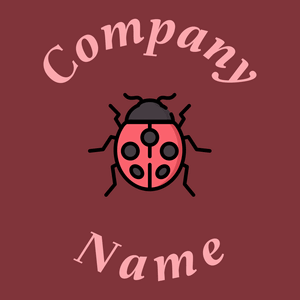 Ladybug logo on a Tall Poppy background - Animali & Cuccioli