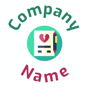 Divorce signature logo on a White background - Computer