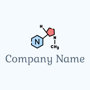 Nicotine logo on a Alice Blue background - Abstrait
