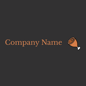 Meat logo on a Fuscous Grey background - Eten & Drinken