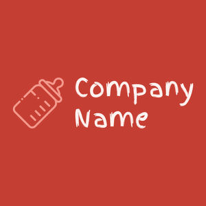 Milk bottle logo on a Mahogany background - Agriculture