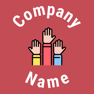 Raise hand logo on a Fuzzy Wuzzy Brown background - Politiques