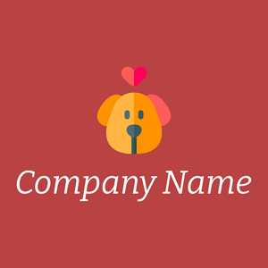 Dog logo on a Chestnut background - Animales & Animales de compañía