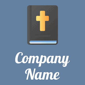 Holy bible logo on a Bermuda Grey background - Religion