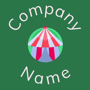 Tent logo on a Green Pea background - Unterhaltung & Kunst