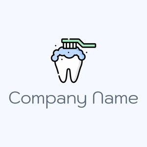 Tooth Brush logo on a Alice Blue background - Medizin & Pharmazeutik