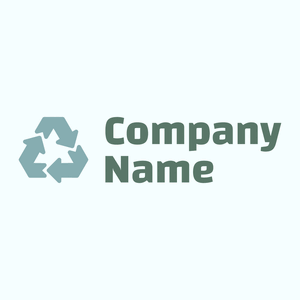 Recycle symbol logo on a Azure background - Medio ambiente & Ecología