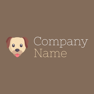 Dog logo on a Donkey Brown background - Dieren/huisdieren