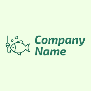 Fishing logo on a Honeydew background - Spelletjes & Recreatie