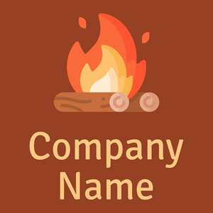 Burnt Orange Bonfire on a Burnt Umber background - Paisage