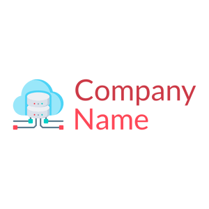 Light Sky Blue Cloud data on a White background - Abstrakt