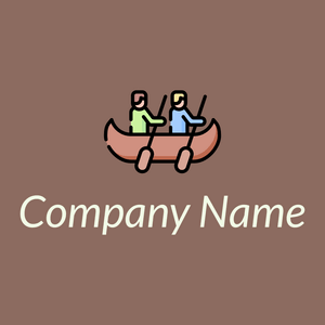 Canoe logo on a brown background - Sport
