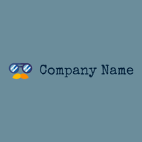 Hipster logo on a Bermuda Grey background - Fashion & Beauty