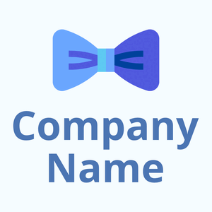 Bow tie logo on a Blue background - Moda & Belleza