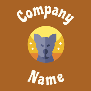 Dog logo on a Rich Gold background - Tiere & Haustiere