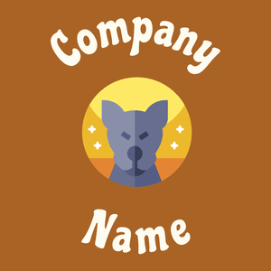 Dog logo on a Rich Gold background - Animaux & Animaux de compagnie