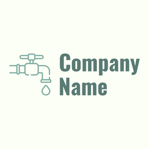 Water tap logo on a Ivory background - Entreprise & Consultant