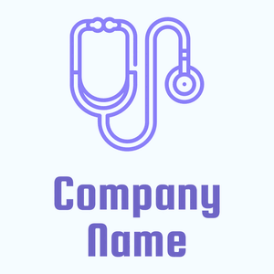 Stethoscope logo on a Alice Blue background - Medical & Farmacia