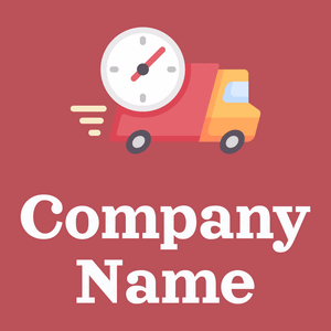 Colored Fast delivery logo on a Blush background - Automobile & Véhicule