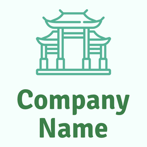 Paifang on a Mint Cream background - Viajes & Hoteles