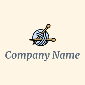 Knitting logo on a Floral White background - Arte & Entretenimiento
