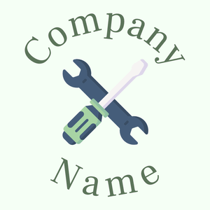 Tools logo on a Honeydew background - Costruzioni & Strumenti