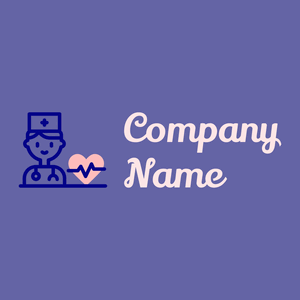 Cardiologist logo on a blue background - Medical & Farmacia
