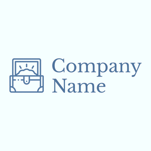 Gold logo on a Azure background - Abstracto