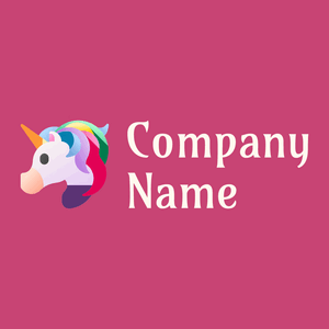 Unicorn logo on a Cabaret background - Abstrait