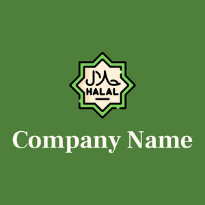 Halal logo on a Fern Green background - Alimentos & Bebidas