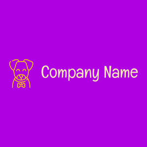 Puppy logo on a Dark Violet background - Animales & Animales de compañía