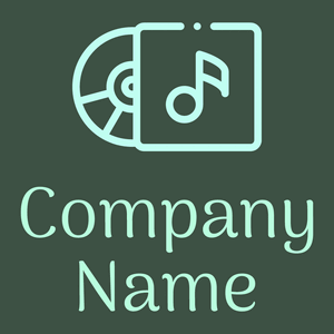 Music album logo on a green background - Abstracto