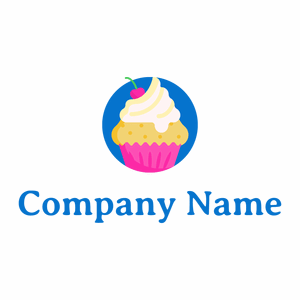 Navy Blue Cupcake on a White background - Essen & Trinken