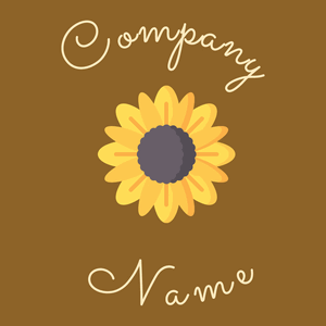  Sunflower logo on a Afghan Tan background - Bloemist