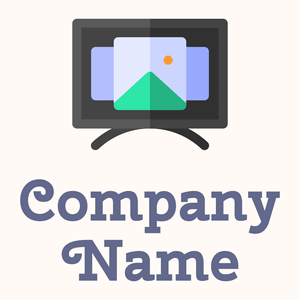 Slide show logo on a Seashell background - Computer