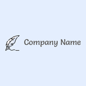 Feather pen logo on a Alice Blue background - Abstrait