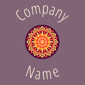 Mandala logo on a Old Lavender background - Blumen