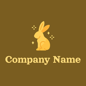 Rabbit logo on a Yukon Gold background - Abstrakt