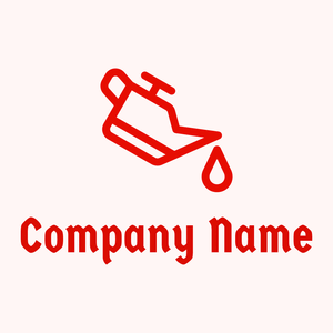 Car oil logo on a Snow background - Abstract