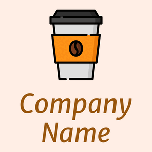 Coffee cup logo on a Seashell background - Nourriture & Boisson