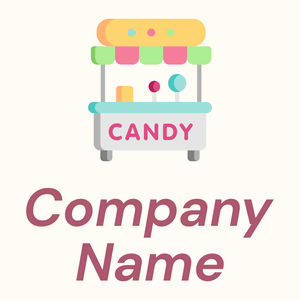 Candy shop logo on a White background - Abstrait