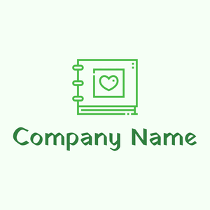 Photo album logo on a green background - Abstract