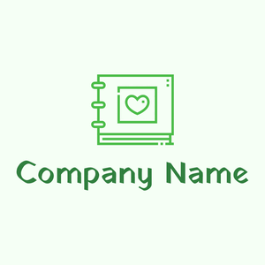 Photo album logo on a green background - Abstracto